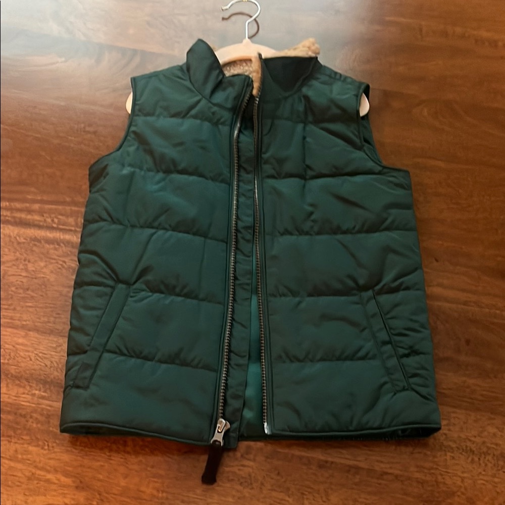 Carter’s KID Green Puffer Vest with Fleece Collar